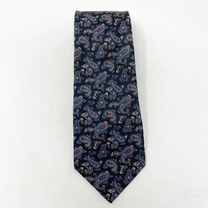 Mario Valentino black paisley tie